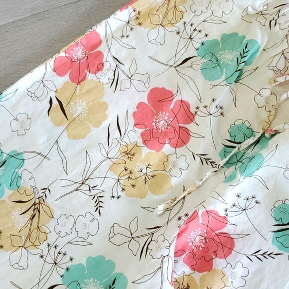 Marc Ware, Hot Cotton Floral Palazzo Linen Pant, Size Med - Picture 2 of 5